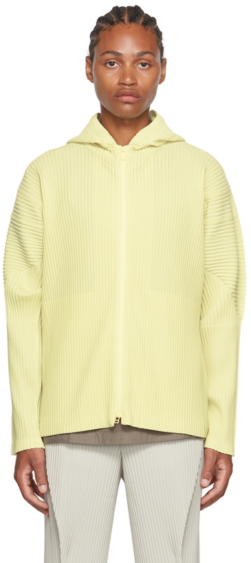 Photo: HOMME PLISSÉ ISSEY MIYAKE Yellow Monthly Color July Hoodie