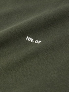 NN07 - Briggs 3504 Logo-Embroidered Organic Cotton-Blend Jersey Sweatshirt - Green