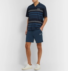 Hugo Boss - Logo-Embroidered Striped Cotton-Jersey Shirt and Shorts Set - Blue