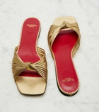 Valentino Garavani Annet metallic leather slides