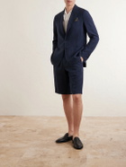 De Petrillo - Linen Single-Breasted Blazer - Blue