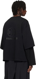 NAMESAKE Black Mayo Oversized Globe Double Sleeve T-shirt