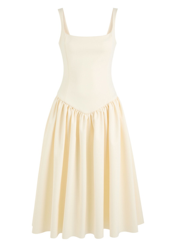 Photo: DE LA Vali Lola Satin Midi Dress Ivory