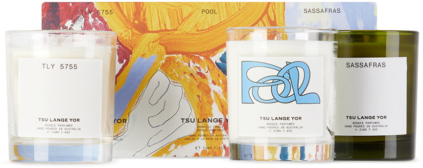 Tsu Lange Yor Aromatic Candle Art Set, 3 x 210 g