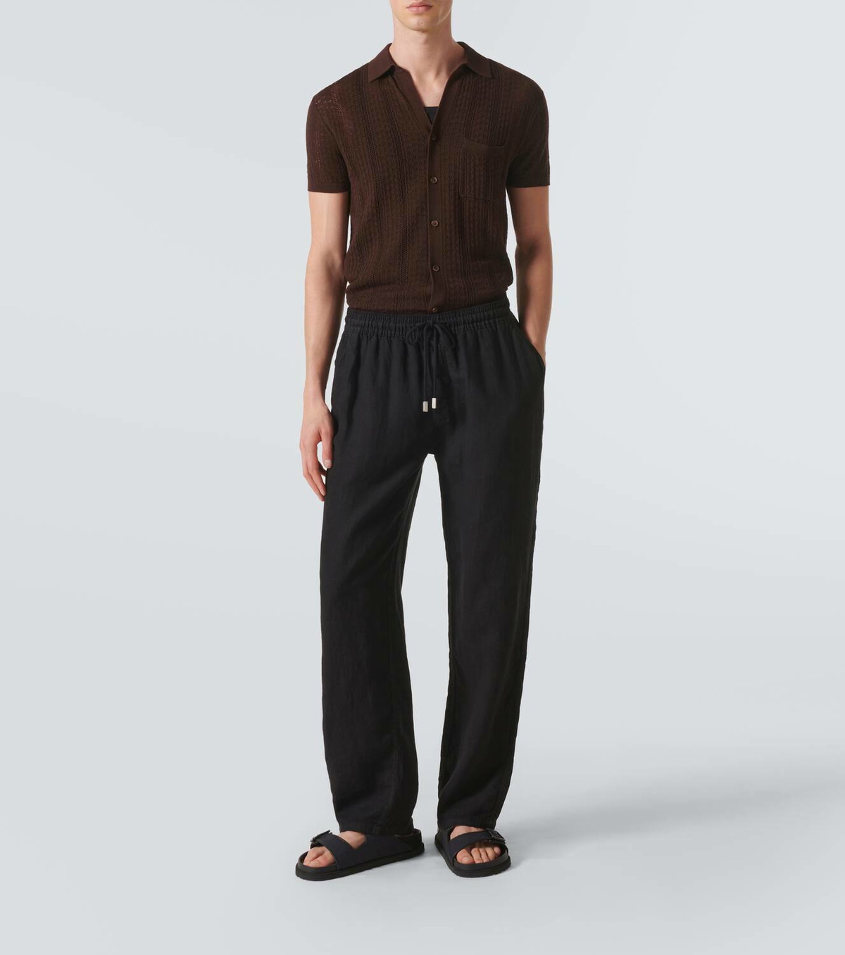 Vilebrequin Pacha linen wide-leg pants