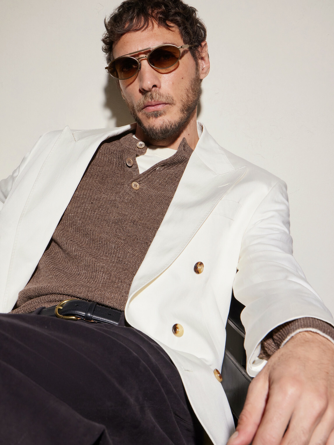 Brunello Cucinelli - Round-Frame Gold-Tone Sunglasses