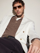 Brunello Cucinelli - Round-Frame Gold-Tone Sunglasses