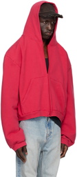 GREG ROSS Red Shoulder Pad Hoodie