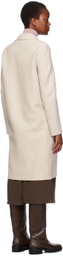 Harris Wharf London Off-White Button Coat
