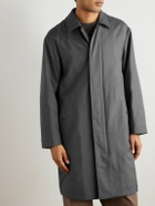 ATON - Padded Silk-Twill Jacket - Gray