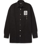 Raf Simons - Appliquéd Printed Denim Shirt - Black