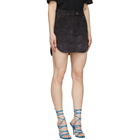 The Attico Black Rounded Hem Miniskirt