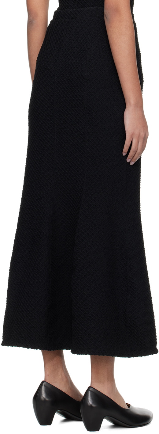 Mame Kurogouchi Black Flared Maxi Skirt