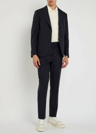 Officine Générale Drew Tapered Wool Trousers Navy