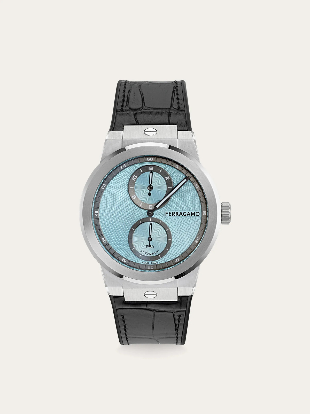 Ferragamo Mens F-80 Auto Manufacture watch in Blue