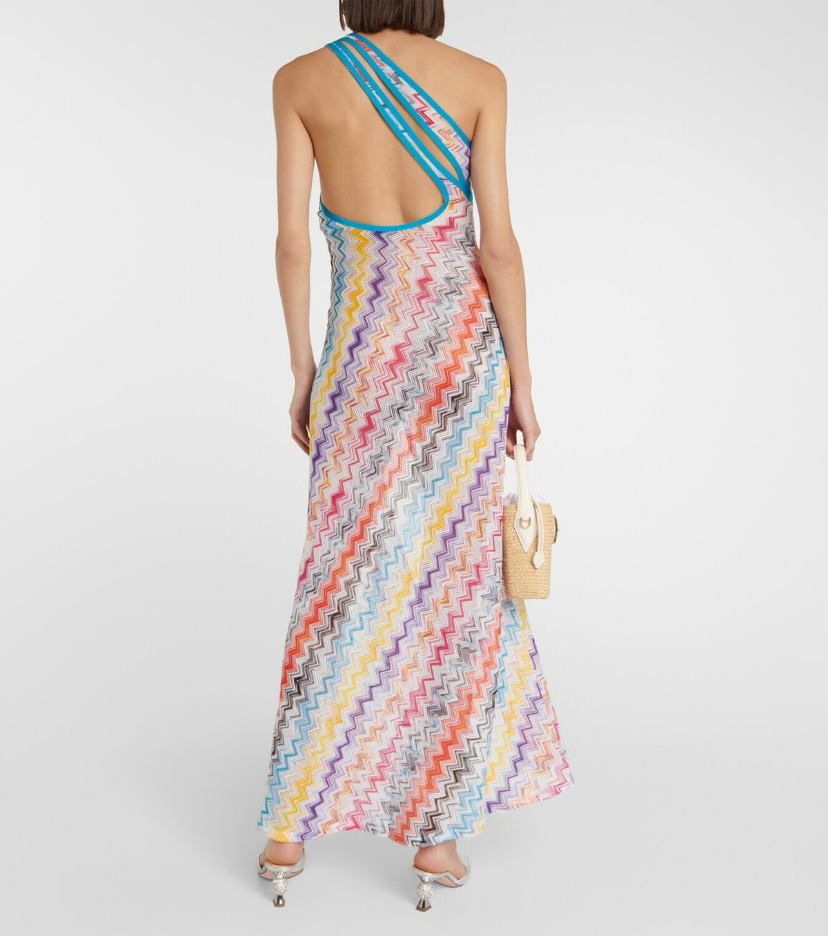 Missoni Mare Zig-zag one-shoulder maxi dress Missoni Mare