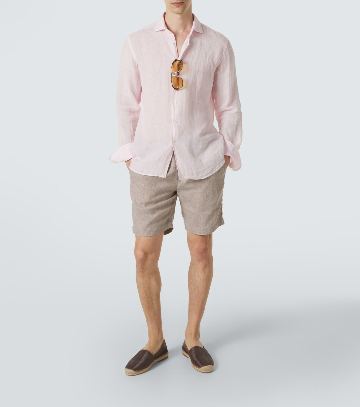 Frescobol Carioca Felipe linen and cotton shorts