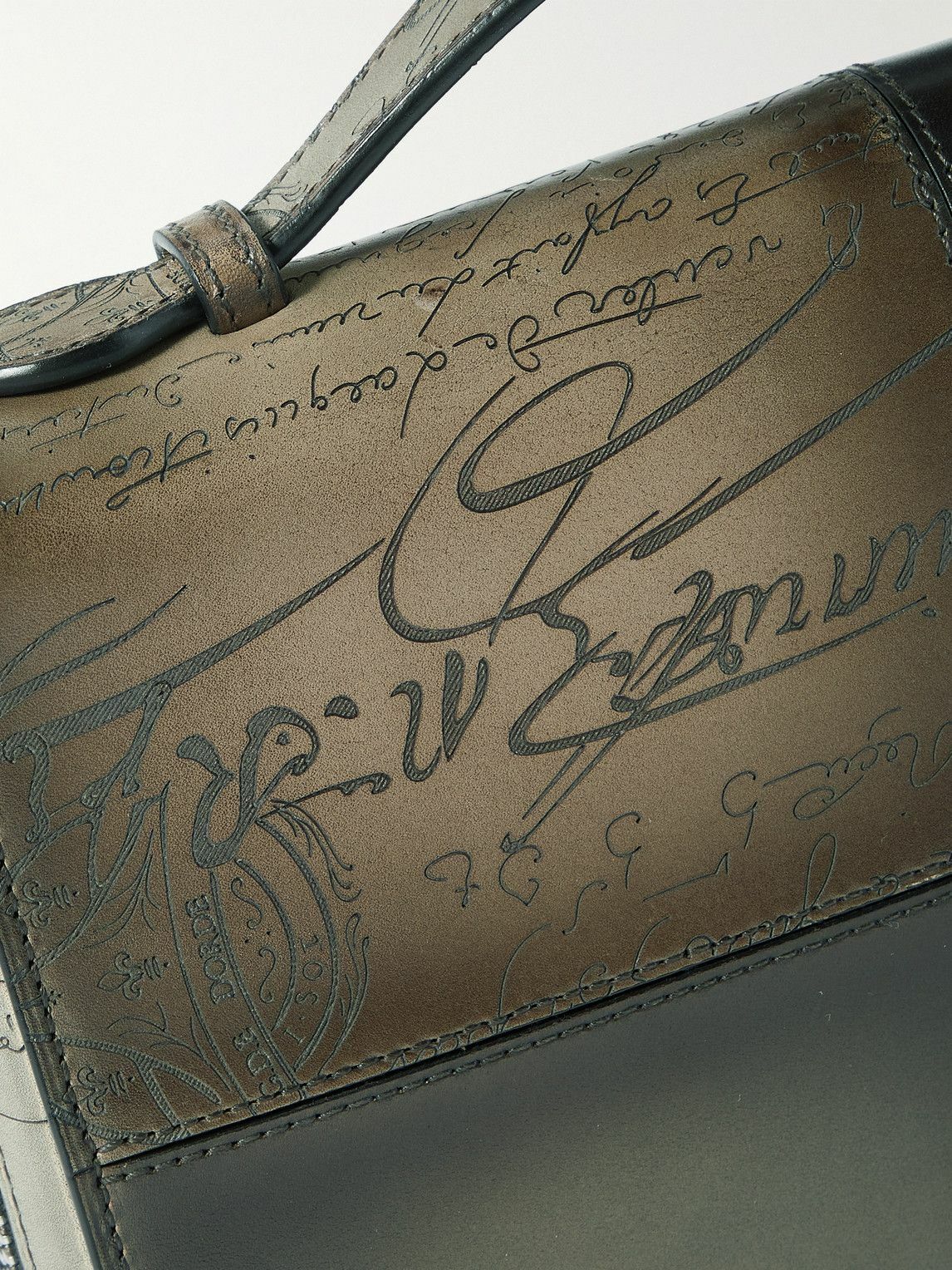 Berluti - Itauba Scritto Panelled Venezia Leather Pouch Berluti