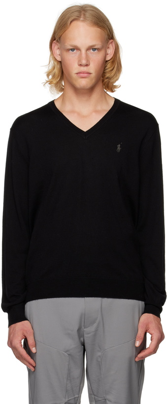 Photo: Polo Ralph Lauren Black V-Neck Sweater