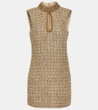 Self-Portrait Embellished bouclé minidress