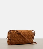 Bottega Veneta Notturno Intrecciato Small suede crossbody bag