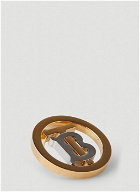 TB Monogram Circle Earrings in Gold