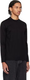 Hugo Black Mercerised Cotton Slim-Fit T-shirt