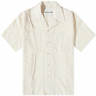 Andersson Bell Men's Flower Lace Vacation Shirt in Ecru