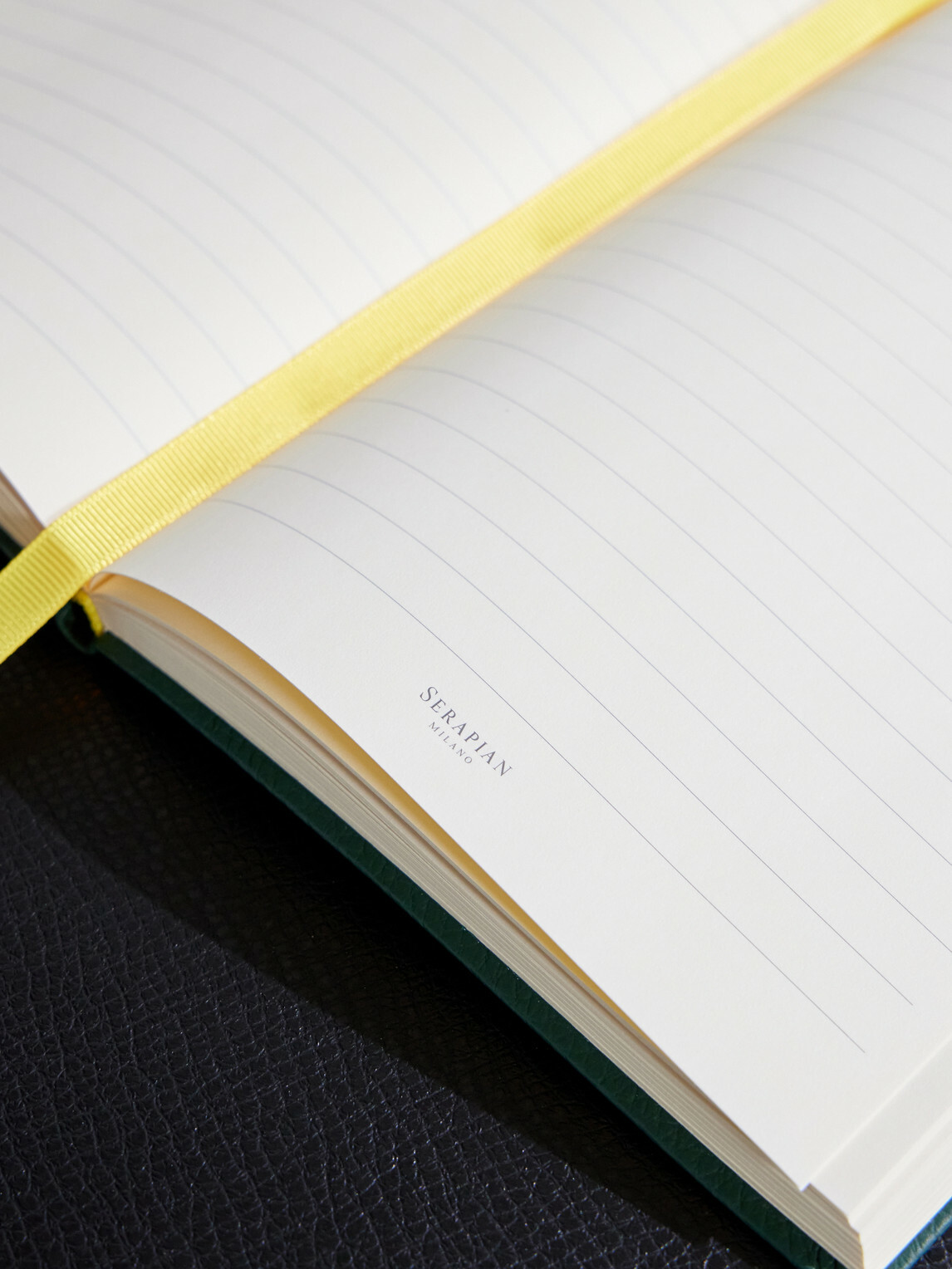 Serapian - Medium Logo-Print Full-Grain Cachemire Leather Notebook - Green