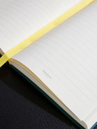 Serapian - Medium Logo-Print Full-Grain Cachemire Leather Notebook - Green