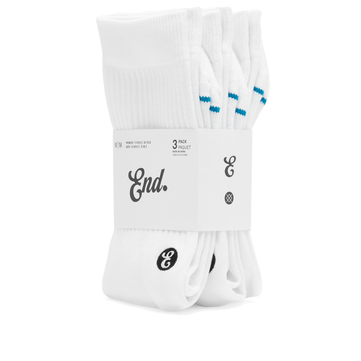 Stance for E by END. Basic Crew 3-Pack in White