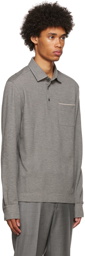 ZEGNA Gray Cotton Polo