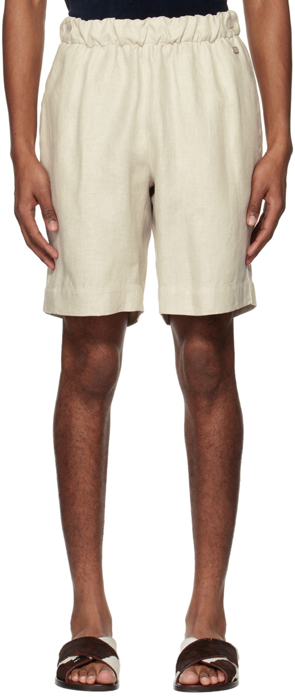 Agnona Tan Three-Pocket Shorts Agnona