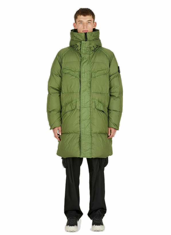 Photo: Hooded Down Parka Coat in Green
