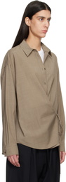 LE17SEPTEMBRE Brown Side Twisted Shirt