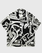 Rhude Strada Silk Shirt Black/White - Mens - Shortsleeves