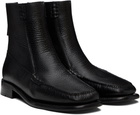 HEREU Black Quadra Grainy Boots