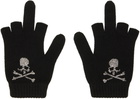 mastermind JAPAN Black Open Fingered Gloves
