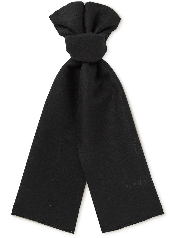 Photo: Givenchy - Logo-Embroidered Wool and Cashmere-Blend Scarf