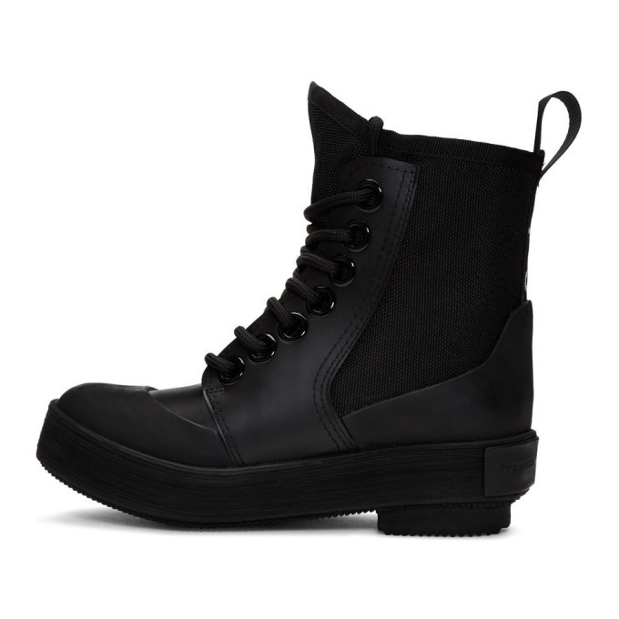 Proenza Schouler Black Smooth Rubber Boot Proenza Schouler