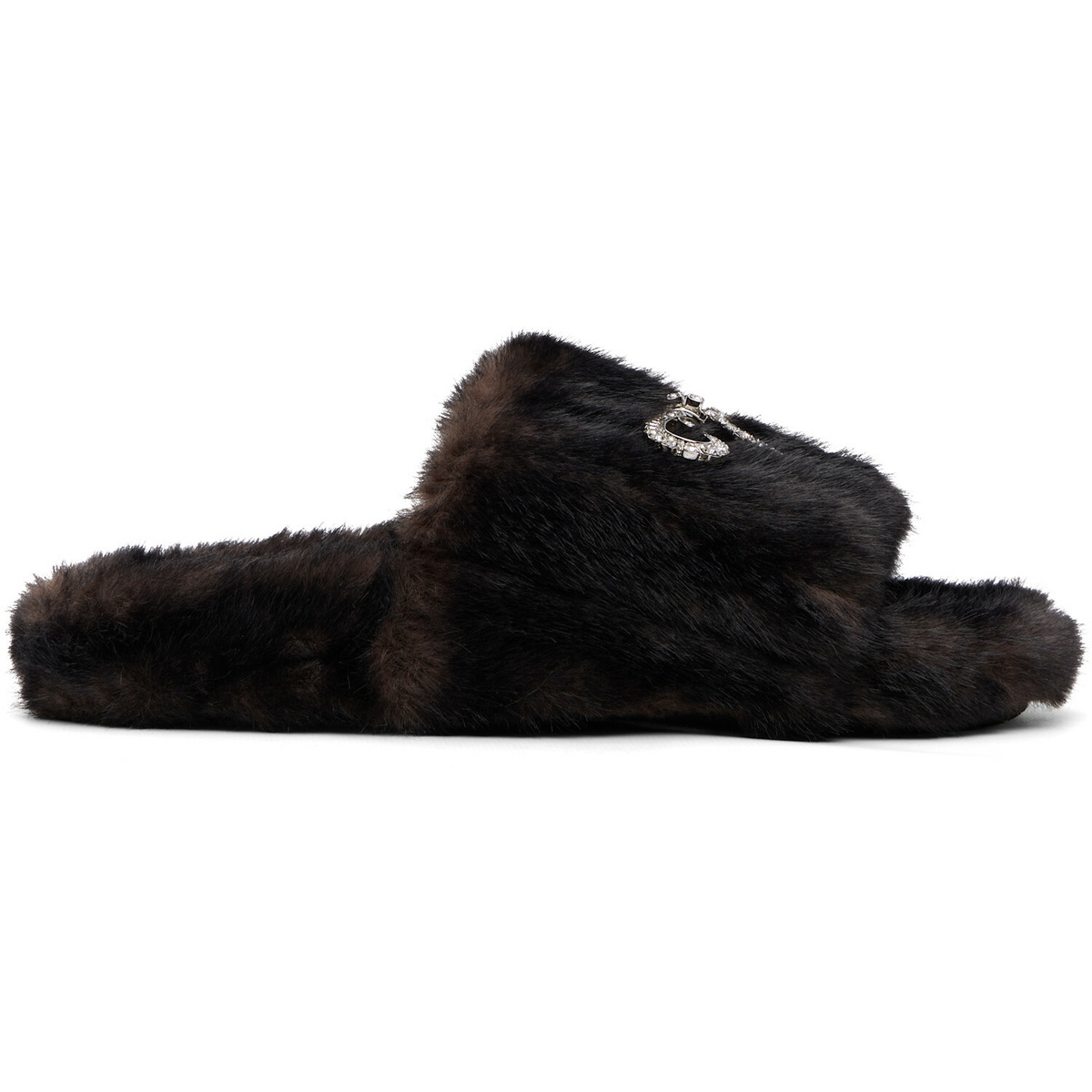 Balenciaga Brown Furry Slides