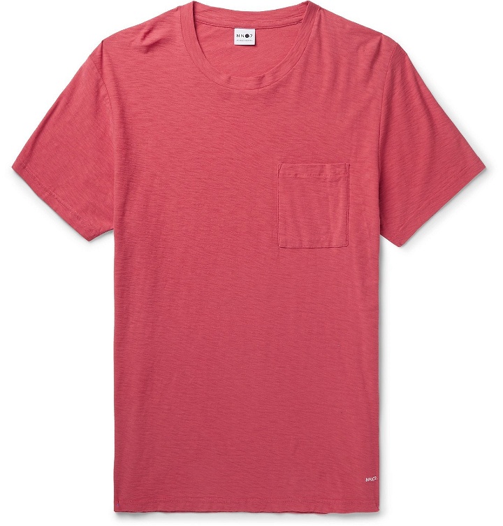 Photo: NN07 - Aspen Slub Cotton-Jersey T-Shirt - Red
