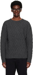 KOZABURO Gray Crewneck Sweater
