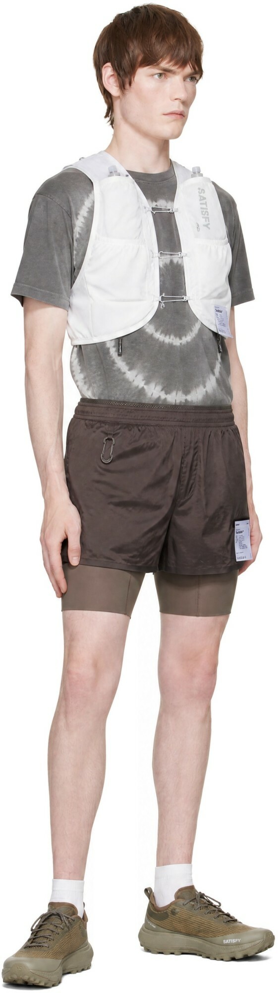 Satisfy Brown TechSilk 8 Running Shorts