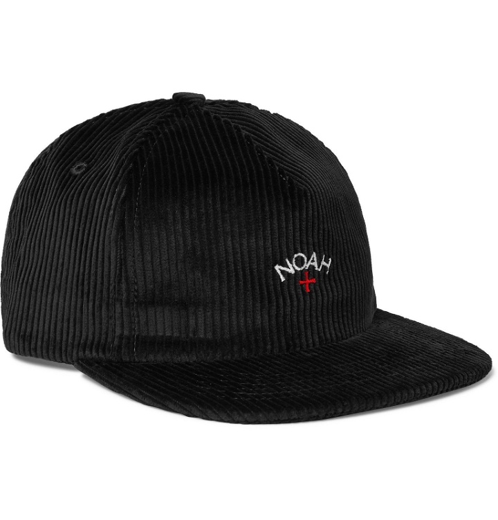 Photo: Noah - Logo-Embroidered Cotton-Corduroy Baseball Cap - Black