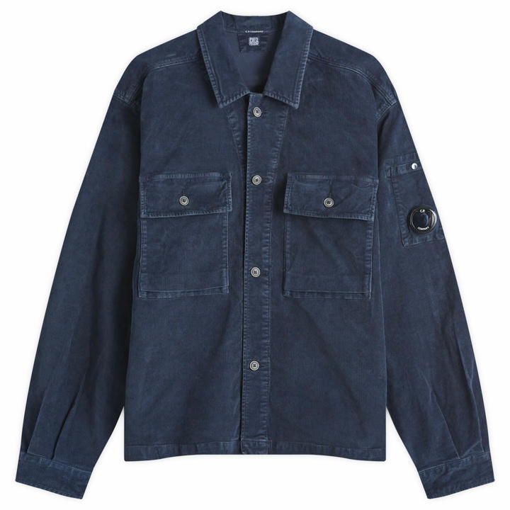 Photo: C.P. Company Men's Corduroy Utility Overshirt in Total Eclipse
