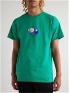Sci-Fi Fantasy - Time Travel Logo-Print Cotton-Jersey T-Shirt - Green