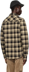 Off-White Beige & Black Check Shirt