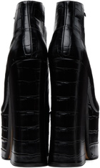 Marc Jacobs Black 'The Croc Embossed Kiki' Heels
