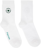 Palmes Two-Pack White Mid Socks